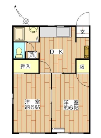 フラワーハイツ真砂の物件間取画像
